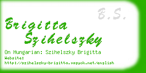 brigitta szihelszky business card